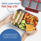 Bentgo Kids Snap & Go Lunch Box With Divider Container Trucks