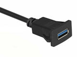 1M Car Dash Board Flush Mount USB 3.0 Male To Female Extension Panel Cable