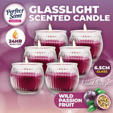 2 pcs Candle Glasslight Scented Wild Passion Fruit in Glass Jar Decorative 6.5cm