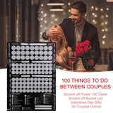 100 Scratch off Date Night Ideas Couples Games Bedroom Scratch off Poster Gift