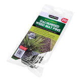 20PCE Garden Greens Weed Mat Pins Galvanised Steel Anti Rust 3mm x 150mm