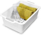 2pcs Madesmart Small Storage Basket MultiPurpose Organizer 30x20x10cm White