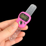 2pcs Digital LCD Electronic Golf Finger Hand Ring Row Counter Tally - Pink