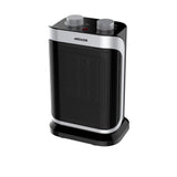 Portable Ceramic Heater Oscillating Fan Desk Floor 1500W Heller - Black