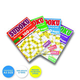 4 x A5 Sudoku Book Puzzle 160 Pages Brain Game Easy Medium Hard