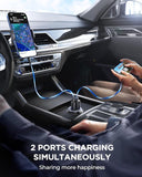 USB C Fast Car Charger 60W Type C Car Adapter PD 45W 30W 25W 20W QC4.0 Dual Port
