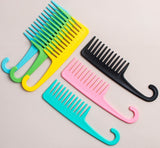 2x Hair Comb Large Wide Tooth Comb Shower Curl Wet Bathroom Antistatic Assorted