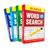4PK Word Search Activity Books Bumper 496pg A5 Size Adult Brain Games Fun
