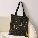 Sun And Moon Printed Tote Bag Lightweight Yoga Pilates Shoulder Bag Meditation