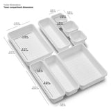 MadeSmart Interlocking 8 Piece Small Bin Pack Multi Purpose Storage White