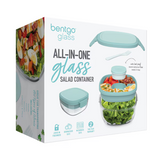 Bentgo All-In-One Glass Salad Container ToGo Dressing Lunch Box Coastal Seaglass