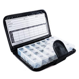 1PCE Pill Wallet Box Organiser Storage  1st Care Dispenser Leather Case