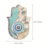 Hamsa Trinket Dish Ring Dish Ceramic Evil Eye Trinket Plate Jewelry Holder Gift