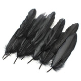 50pcs Goose Feathers 15-20cm DIY Craft Dream Catcher Wedding Party Decor Black