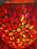 Himalayan Crystal Salt Lamp Glass Mosaic Bowl - Pink Flower