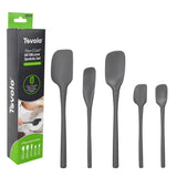 5 Piece Set Silicone Spatula Spoon Spoonula Tovolo Flex Core - Charcoal Grey