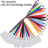 10set Lanyard + Card Holder Safety ID Card Name Tag Badge Holder Clip Neck Strap