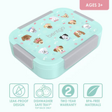 Bentgo Kids Snap & Go Lunch Box With Divider Container Puppies