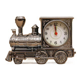 1x Train Models Vintage Table Clock Alarm Clocks Car Locomotive Desk Sculpture