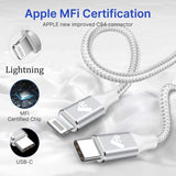 USB C to Lightning Cable 0.3M 2Pack Short iPhone Charger Cable Apple MFi iPhone