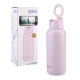 Oasis Mag-Grip Stainless Steel Moda Drink Bottle 1L Phone Selfie - Pink
