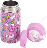 Oasis Double Wall Insulated Kids Drink Bottle Stainless Steel 400ml Unicorn