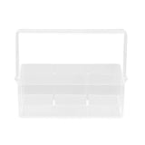 1PK Boxsweden 24cm Crystal 4-Compartment Organiser Caddy w/ Folding Handle Clear