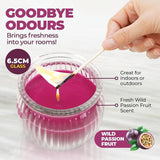 2 pcs Candle Glasslight Scented Wild Passion Fruit in Glass Jar Decorative 6.5cm