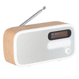VQ Dexter DAB+ Digital FM Portable/Compact Radio Oak Home Music/Audio 3W White