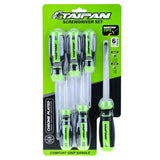 Taipan 6PCE Screwdriver Set Magnetic Tips Chrome Steel Plated Construction