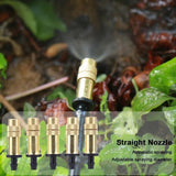 10x Adjustable Misting Nozzle Garden Patio Water Mister Brass Spray Sprinkler