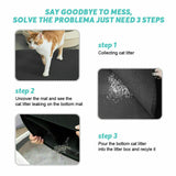 Cat Litter Mat Large Kitty Litter Box Trapping Sifting Mats Waterproof Urine