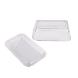 Kitchenworks Glass Butter Dish Thick Durable Glass Premium Dishwasher Safe