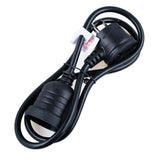 1PCE Piggy Back Extension Lead 1 Meter Black 240V 10A Max Load 2400W