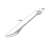 10pcs Appetizer Dessert Forks Stainless Steel Mini Salad Fruit Cake Cocktail