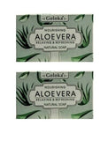 2pcs Aloe Vera Goloka Soap Relaxing & Refreshing Bar Soap Beauty NaturalHerb 75g