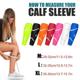 2PCS Compression Calf Sleeve Leg Brace Support Pain Relief Gym Running Black XL