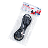 1PCE Piggy Back Extension Lead 1 Meter Black 240V 10A Max Load 2400W