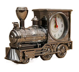 1x Train Models Vintage Table Clock Alarm Clocks Car Locomotive Desk Sculpture