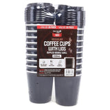 40pcs Cofee Cups With Lids  Paper Cup Drinkware Coffee Rippled Takeaway - 230ml