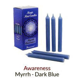 Pack of 20 Mini Candle Magic Wicca Candles Rituals - Myrrh Awareness Blue