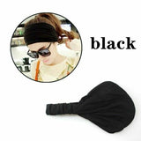2PCS Yoga Hair Band Head Scarf Wrap Elastic Band Bandana Cap Black Headwrap