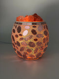 Himalayan Crystal Salt Lamp Glass Mosaic Natural Vase Bowl - Rose Gold Pebble