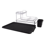 Dish Rack 2 Tier Drying Drainer Board Tray Cutlery Organiser Aluminium D.Line