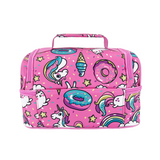 Sachi Insulated Double Decker Lunch Bag Tote Storage  Style 235 - Unicorn