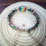 Multicolored Love Hand String Braided Wrap Bracelet Adjustable Heart-Shaped