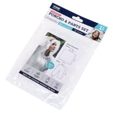 2PK Poncho & Pants Set Clear Emergency Kit Emergency Disposable Waterproof Rain