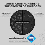 Antimicrobial Mini Silverware Tray Soft Grip Non-Slip Kitchen Drawer Carbon