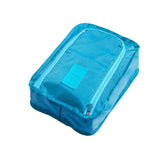 Travel Environmental Waterproof Shoe Pouch Portable Storage Bag - Light Blue