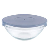 5pcs Glass Round Nesting Bowl Lid Set Kitchenware Storage Caravan Camping